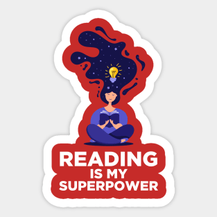 Reading is my Superpower Sticker